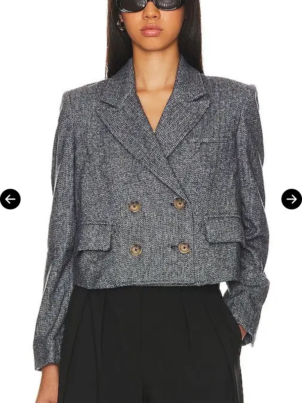 Free People Oversized Cropped Blazer